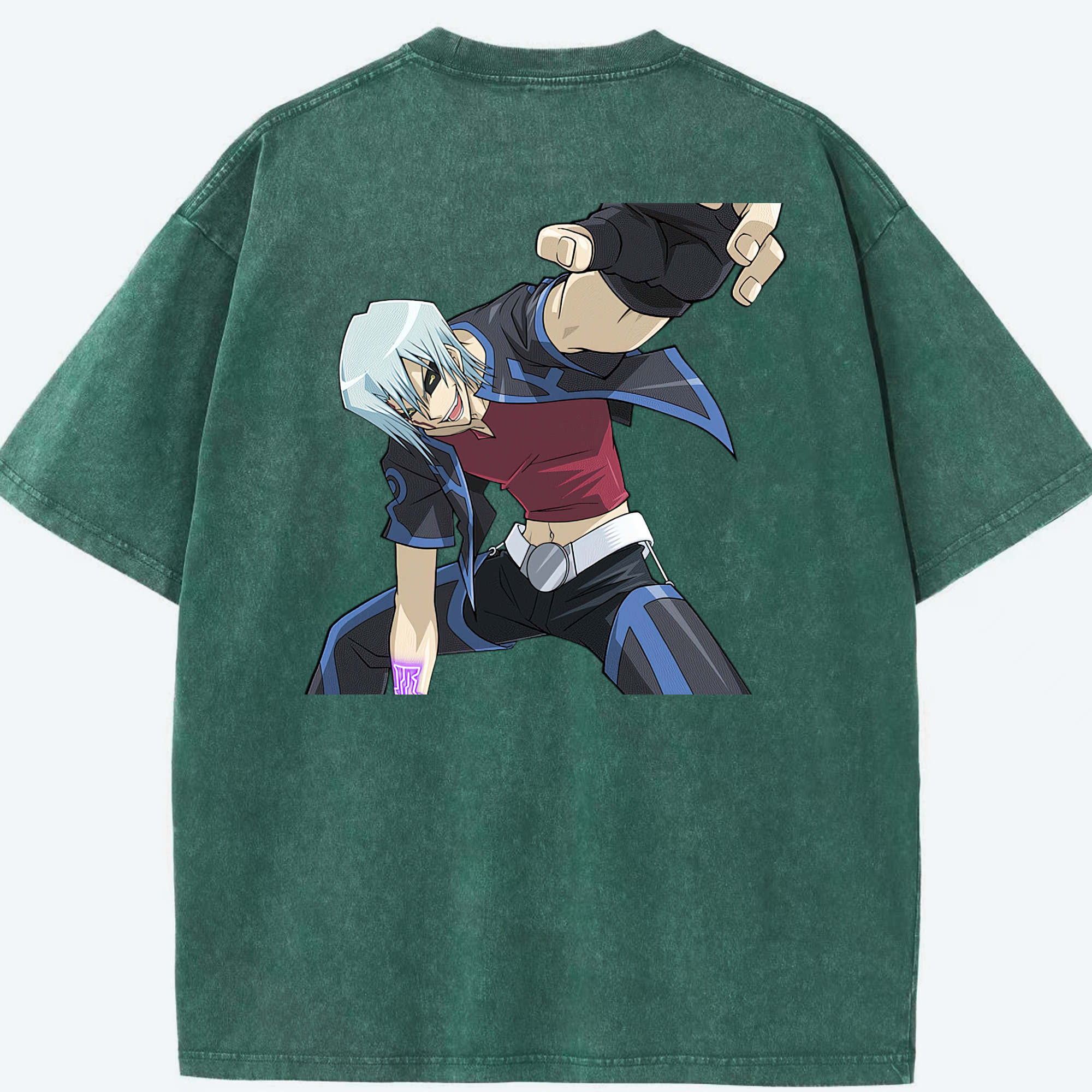 （画像用） 遊☆戯☆王 Yu-Gi-Oh! 綿100% ヴィンテージ風 半袖Tシャツ（背面プリント）